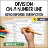 Division as Repeated Subtraction on a Number Line Worksheets