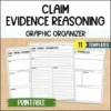 Printable Blank Claim Evidence Reasoning Graphic Organizer Templates